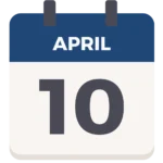April 10 calendar icon
