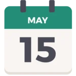 May 15 calendar icon